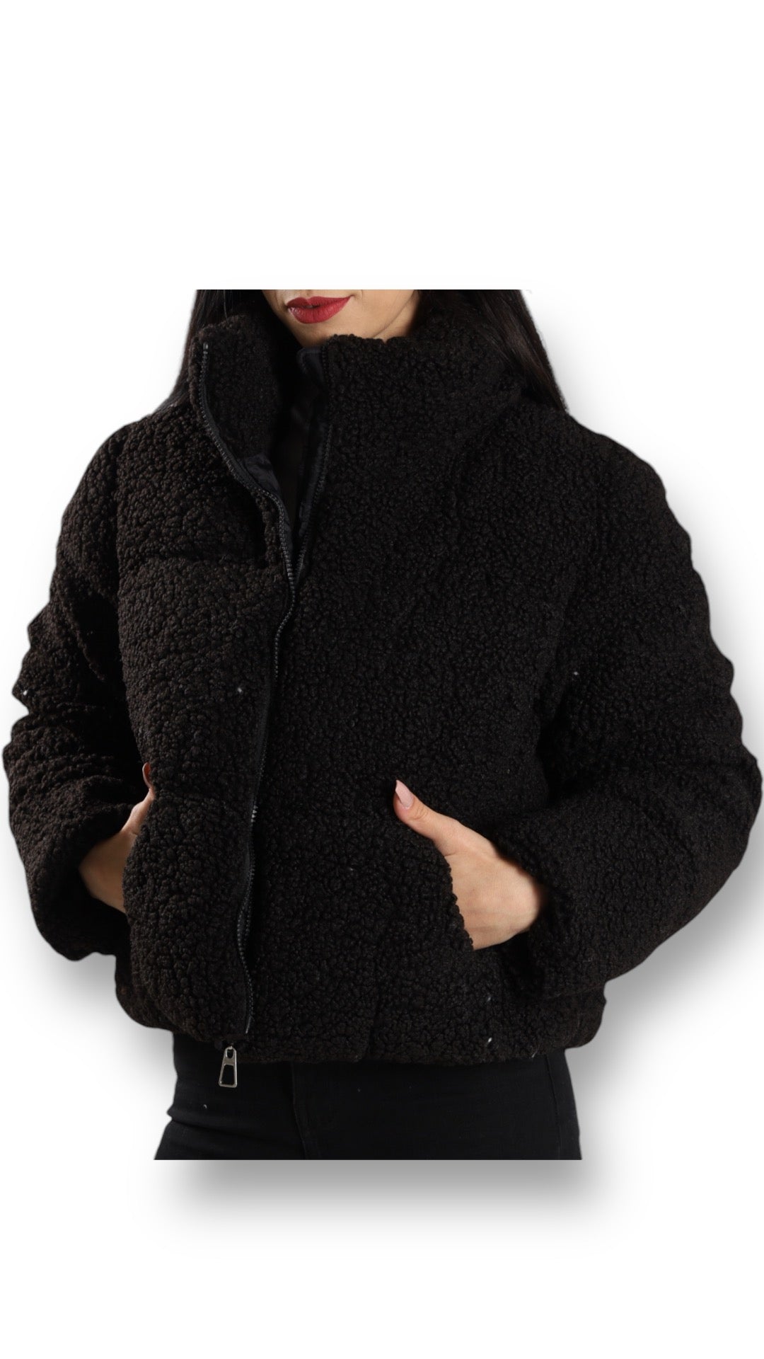 Teddy Jacke gefüttert