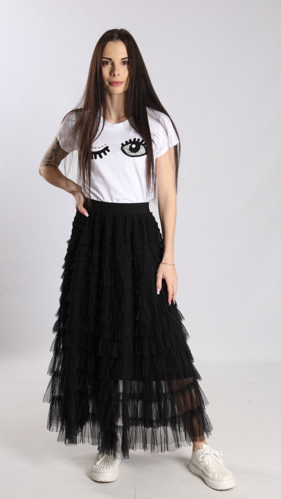 Tüllrock mit Volants