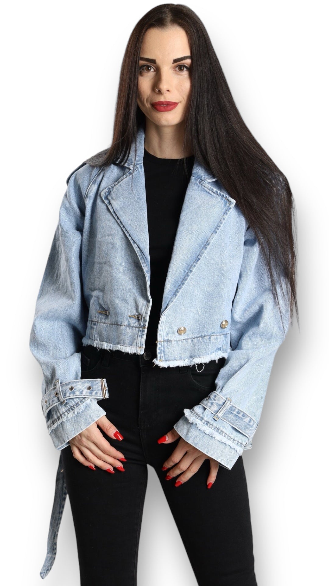 Cropped Jeansjacke