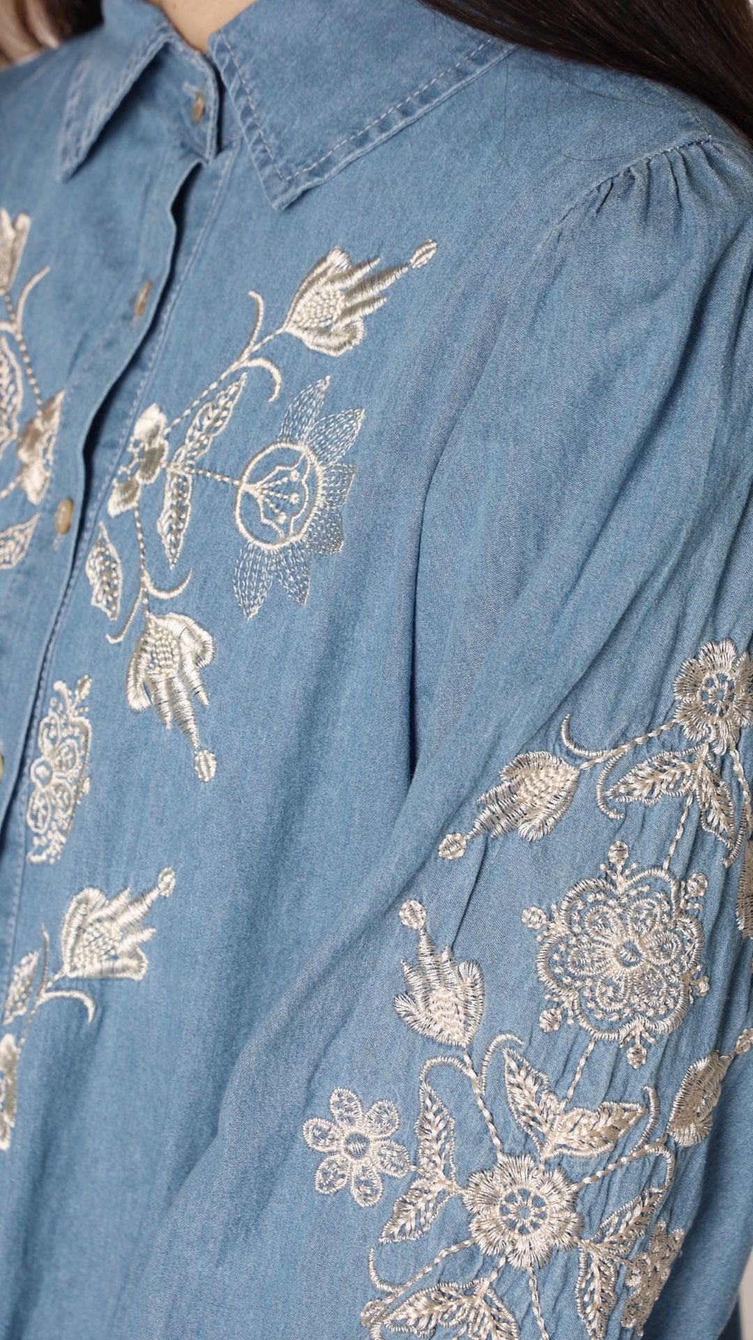 Jeanshemd Boho Style