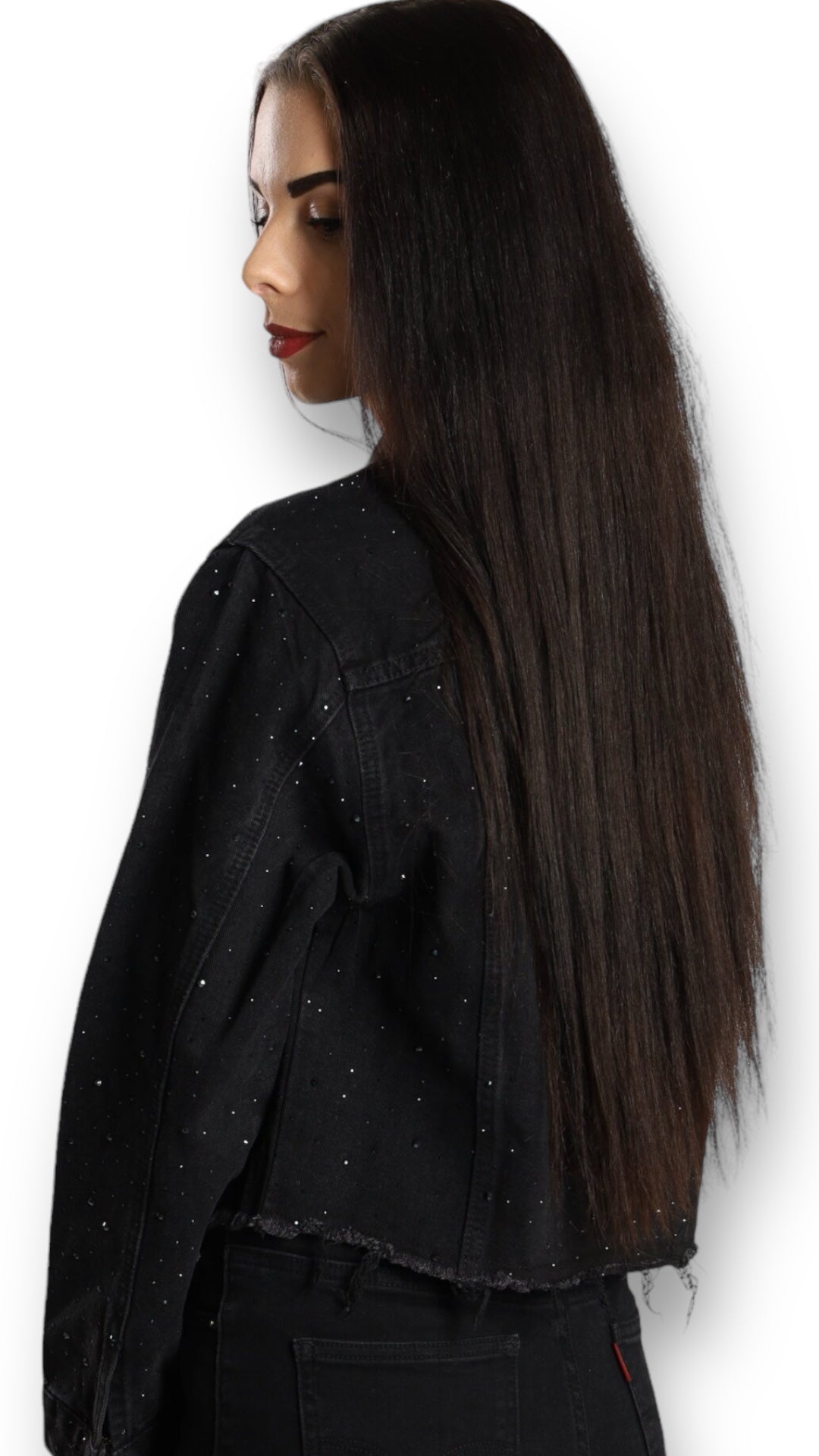 Strass Jeansjacke