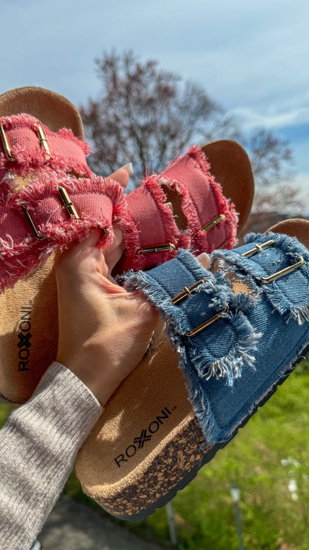 Trendige Fransen Sandalen