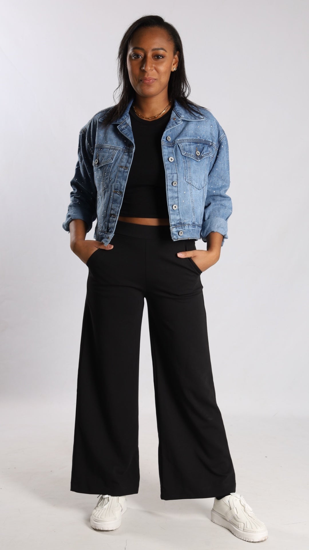 Strass Jeansjacke