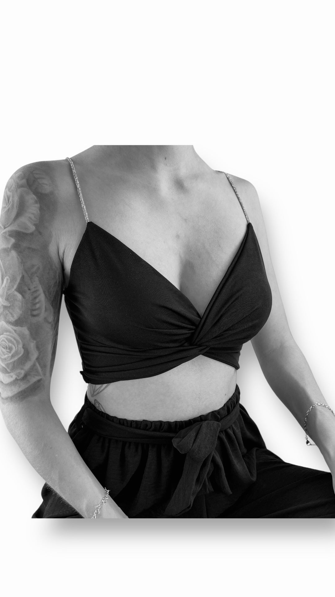 Top mit Glitzerträger