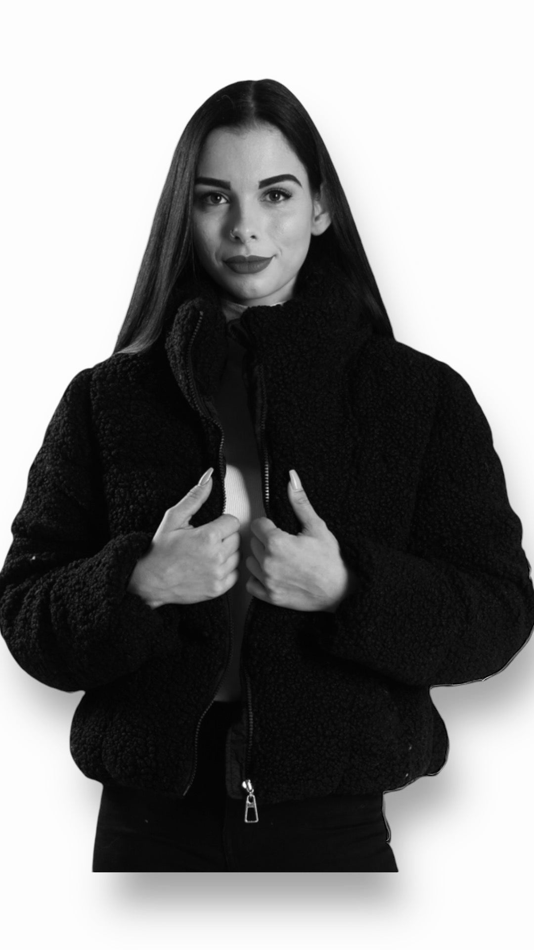 Teddy Jacke gefüttert